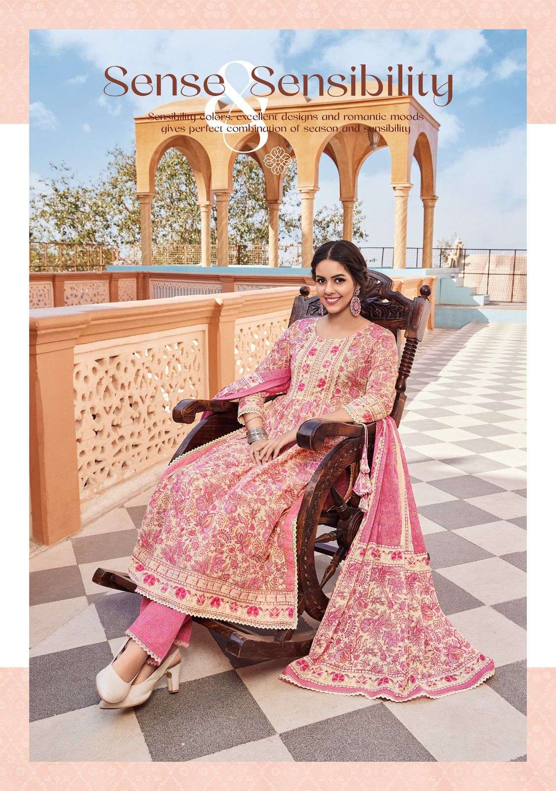 LF HERITAGE PURE COTTON PRINT KURTI AND PANT WITH MULL COTTON PRINT DUPATTA 1004C